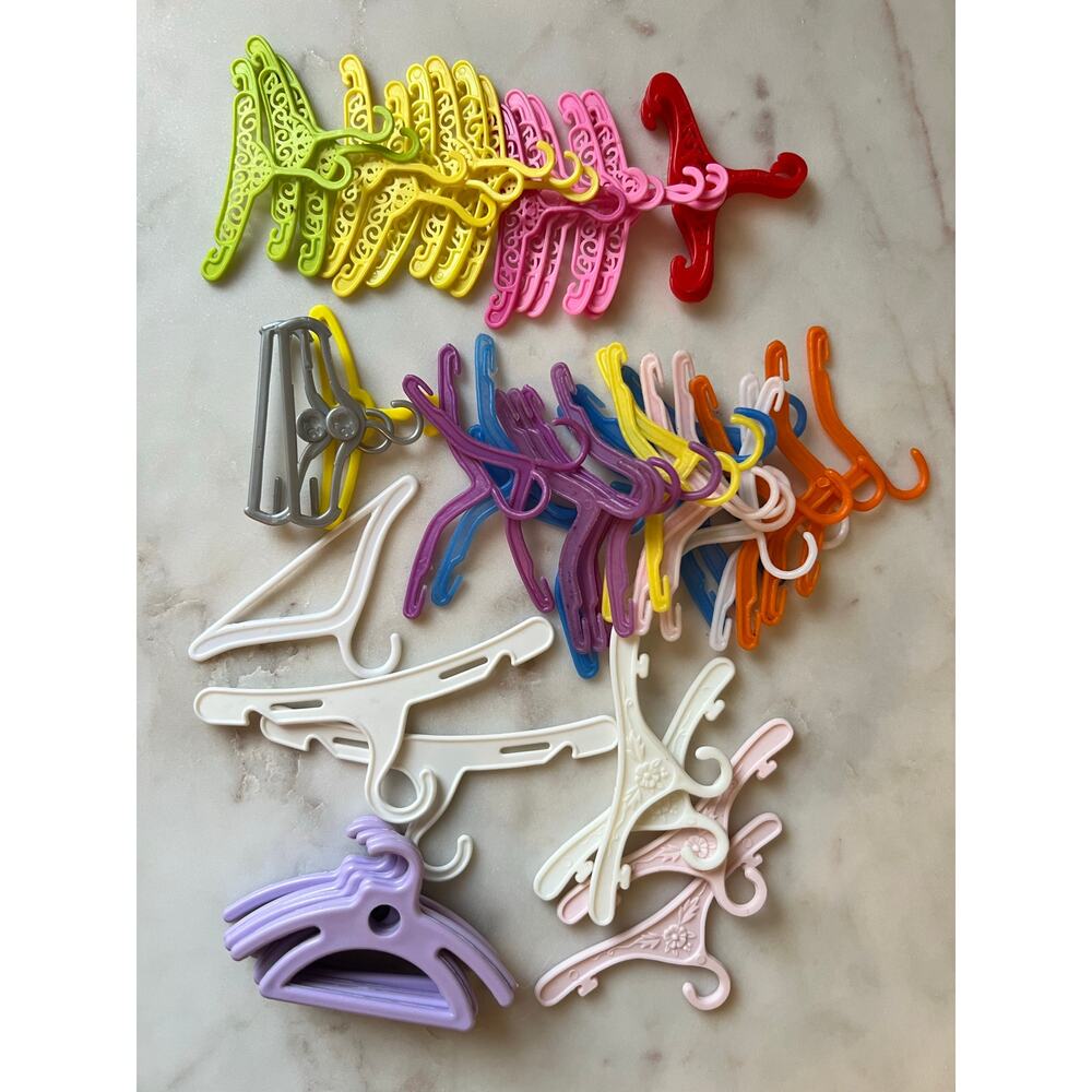 Vintage Fashion Doll and Barbie Sized Realistic Clothing Hangers Doll Clothes